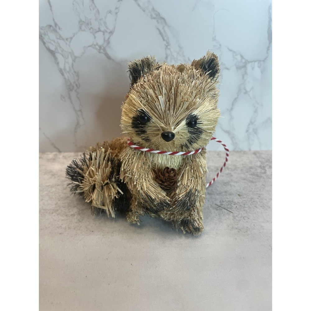 Vtg Handmade Racoon Figurine